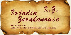 Kojadin Ždrakanović vizit kartica
